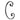 Wrought Iron C Scroll - 115mm x 70mm