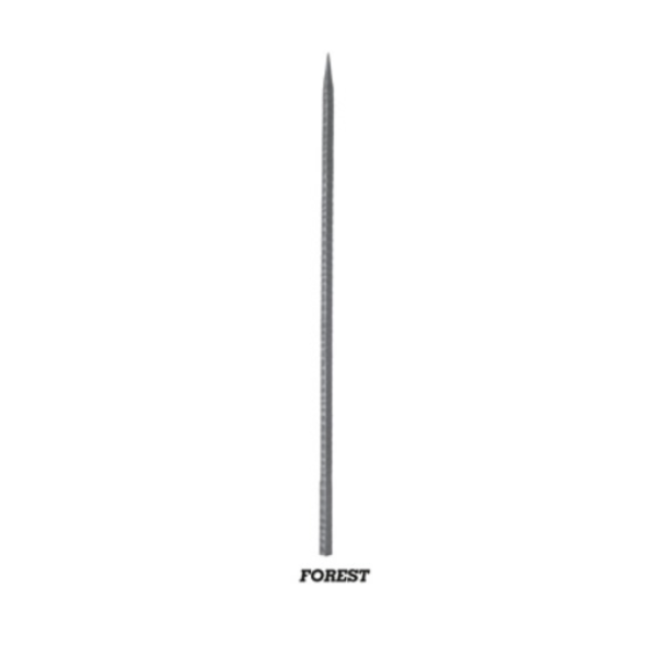 Wrought Iron Spear Point Square Forest Bar at 2M Long