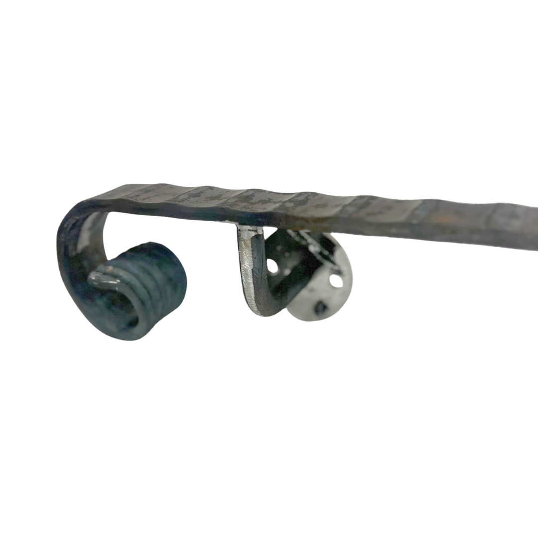 2.6m Long Wrought Iron Handrail – Textured bar with optional paint & galvanize