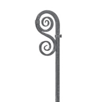 Wrought Iron Henley 40 x 40mm End Stile 26/102