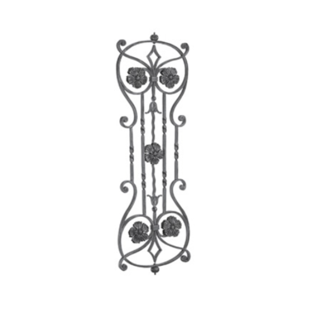 Wrought Iron Decorative Panel 1000mm High 350mm Wide 26/133