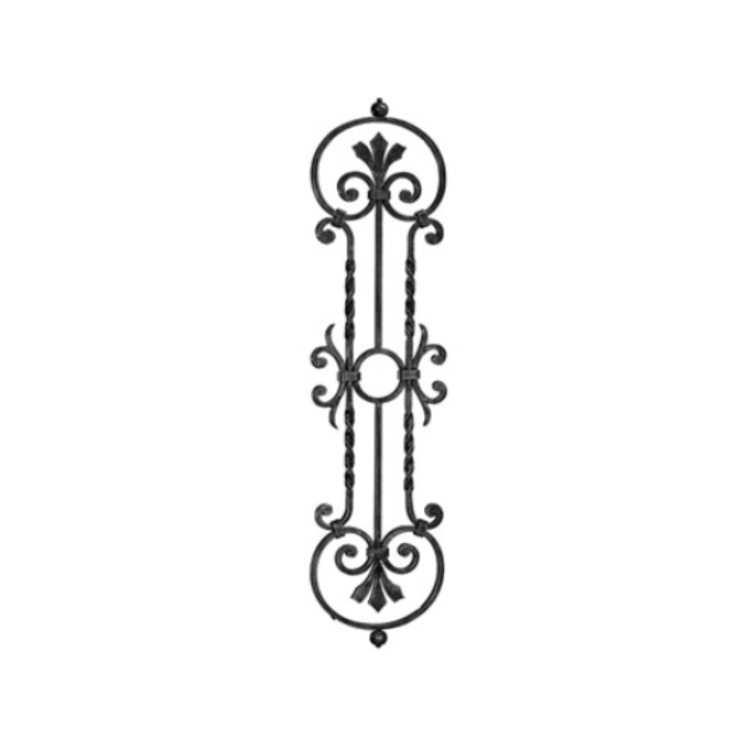 Wrought Iron Decorative Panel 980mm High 250mm Wide 26/136