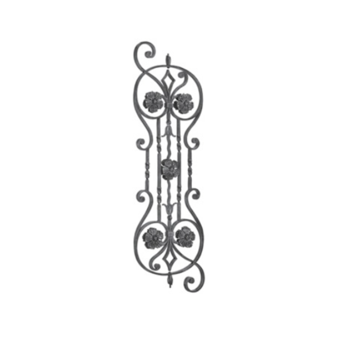 Wrought Iron Decorative Panel 1000mm High 350mm Wide 26/134