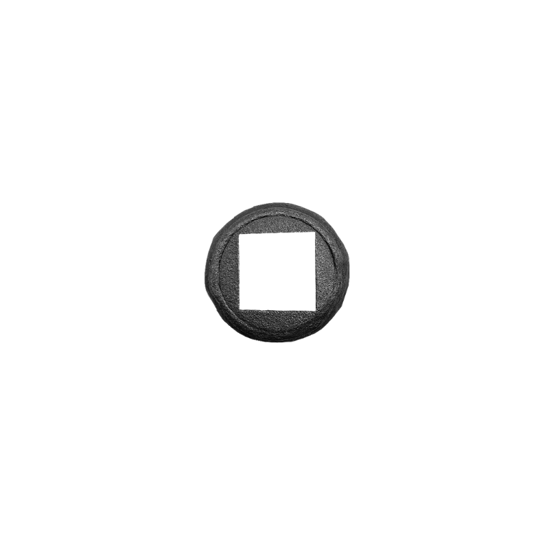 Ip Bushes Round Wrought Iron Bush 12.5mm Square Hole 65mm High 40mm Wide 27/27A