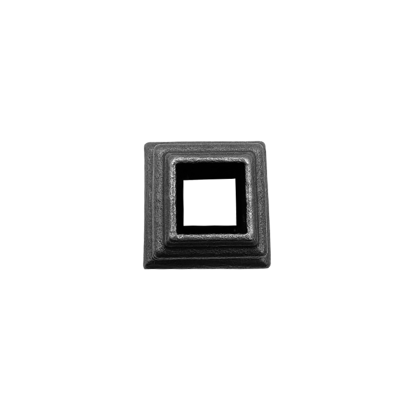 Square Wrought Iron Bush 16.5mm Square Hole 65mm High 40mm Wide 27/4A