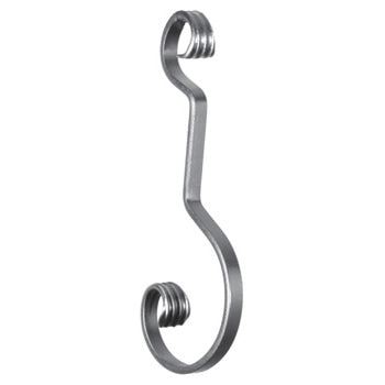 Wrought Iron Staggered C Scroll 255mm x 90mm