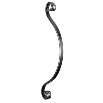 Wrought Iron Bowed Scroll 350mm x 95mm