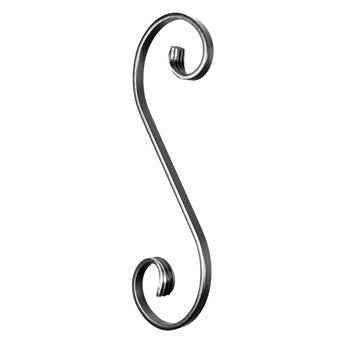 Wrought Iron S Scroll 330mm x 100mm