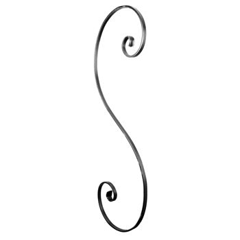 Wrought Iron S Scrolls 775mm x 275mm