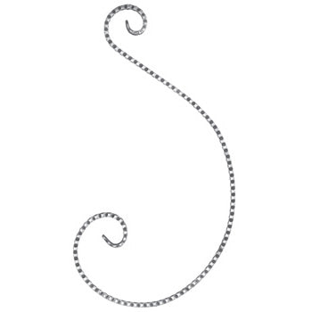 Wrought Iron Wide Uneven S Scrolls 470mm x 245mm