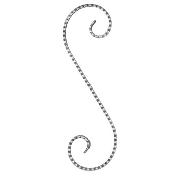 Wrought Iron S Scroll 395mm x 115mm