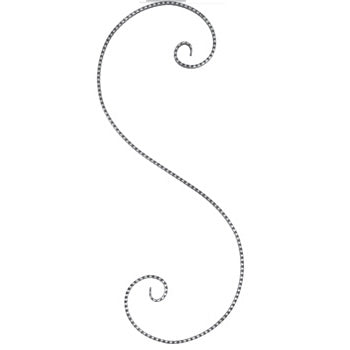 Wrought Iron S Scrolls 775mm x 275mm