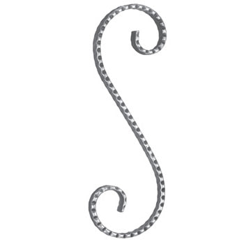 Wrought Iron S Scroll 330mm x 100mm