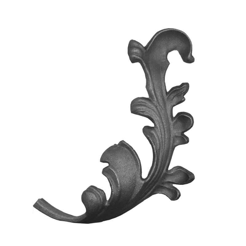 Wrought Iron Left Baroque Leaf 265mm High 170mm Wide 39/126L