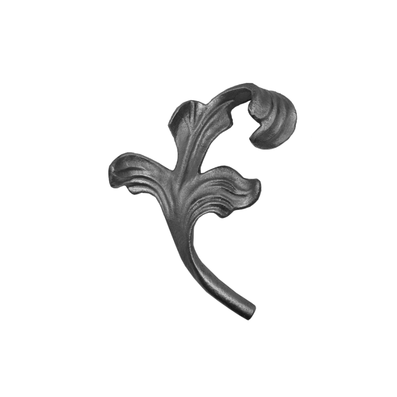 Wrought Iron Right Baroque Leaf 170mm High 120mm Wide 39/130R