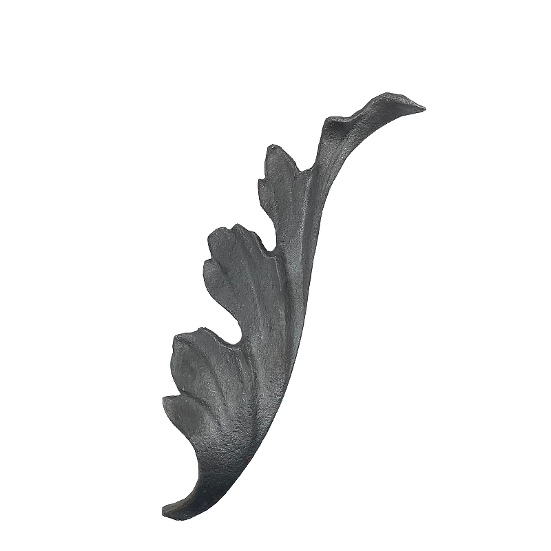 Wrought Iron Left Baroque Leaf 240mm High 65mm Wide 39/135L