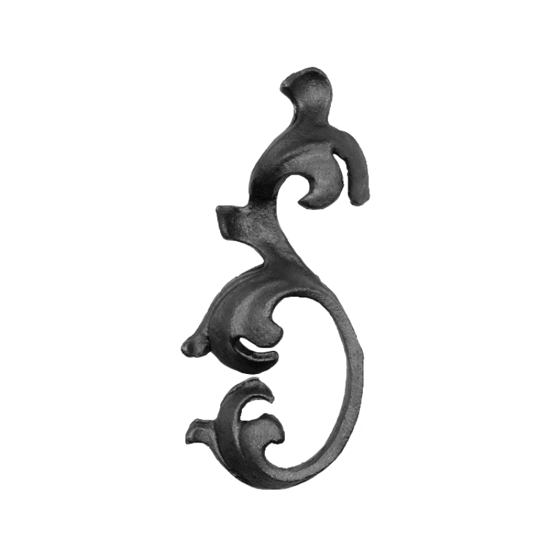 Wrought Iron Left Baroque Leaf 185mm High 80mm Wide 39/30A