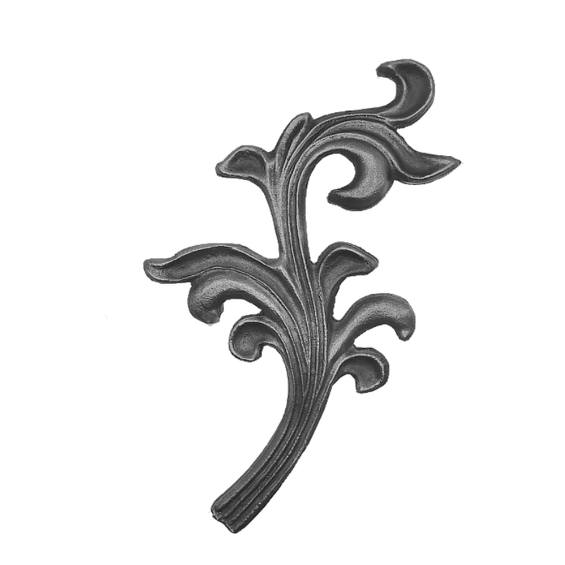 Wrought Iron Left Baroque Leaf 240mm High 130mm Wide 39/32A