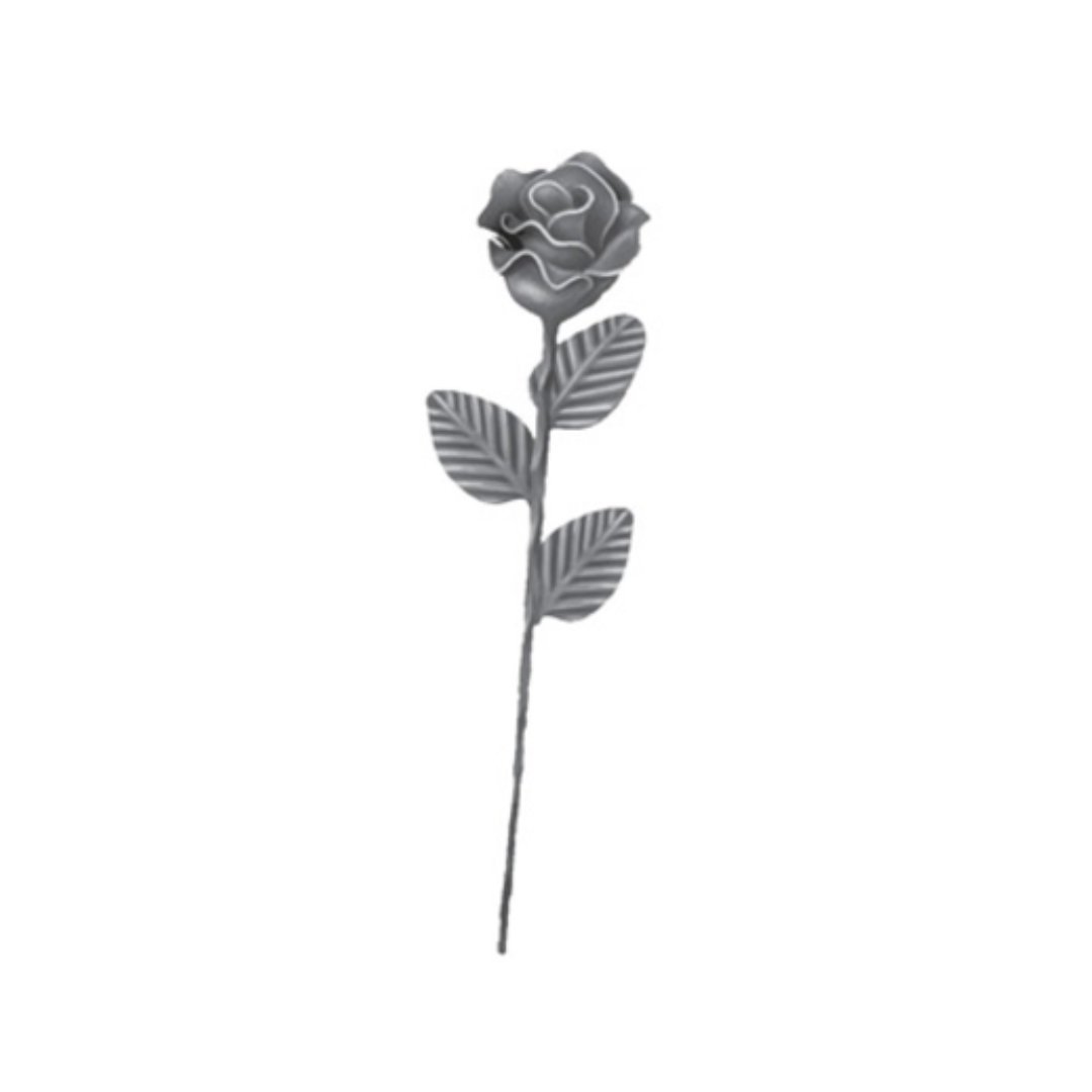 Wrought Iron Rose Head 39/27C