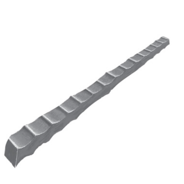 Mild Steel 20MM Square Wavy Bar at 3M Long 4/4C – North Valley Components