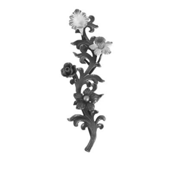 Wrought Iron Mixed Flower Spray 550MM x 260MM