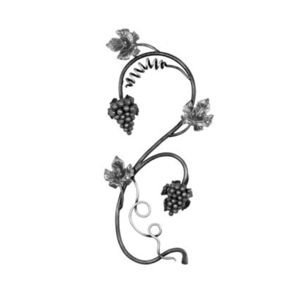 Wrought Iron Curling Grape Vine 570MM X 300MM