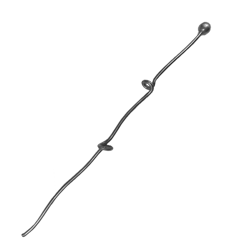 Double Knot with Single Ball Wrought Iron Bar Approx 900mm Long