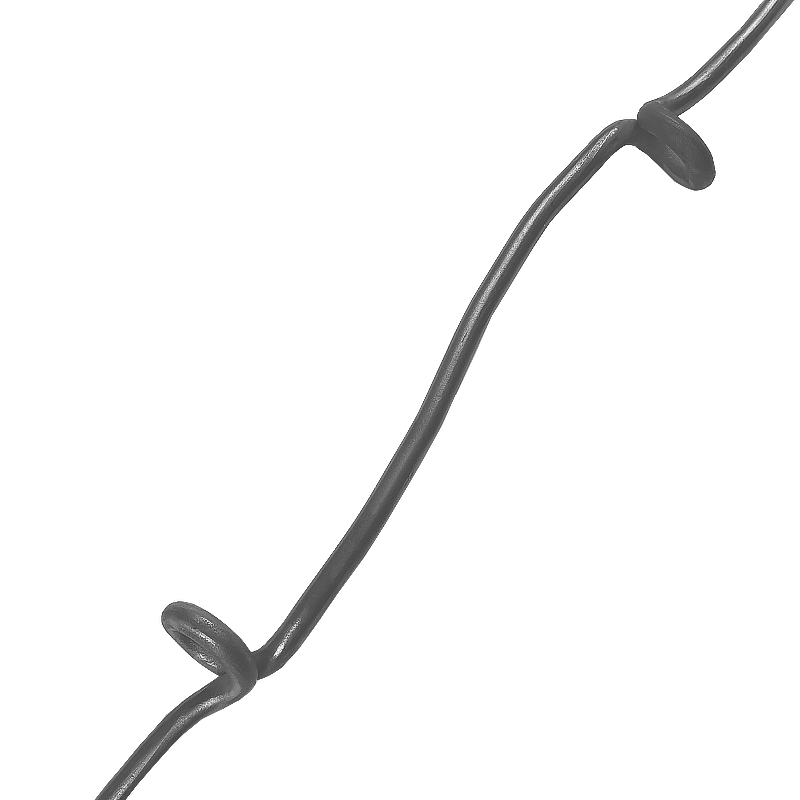 Fishtail & Ball on Double Knotted Wrought Iron Bar Approximately 900mm Long