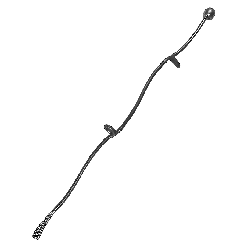 Fishtail & Ball on Double Knotted Wrought Iron Bar Approximately 900mm Long