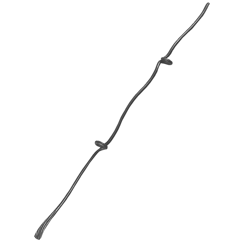 Fishtail & Double Knotted Wrought Iron Bar Approximately 900mm Long