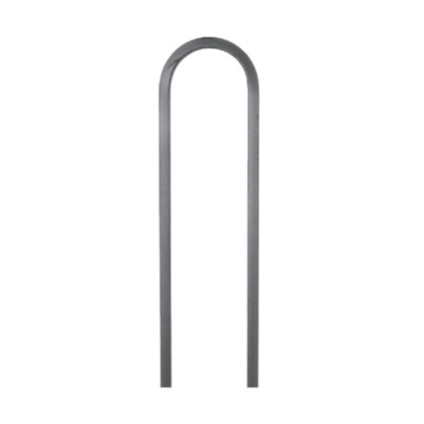 12MM Wrought Iron Square Plain Hoop Top Bar with 100MM Center