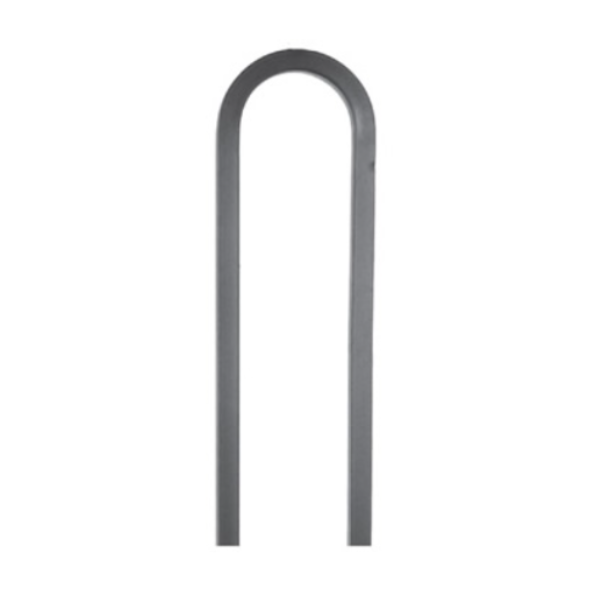 16MM Wrought Iron Square Plain Hoop Top Bar with 100MM Center