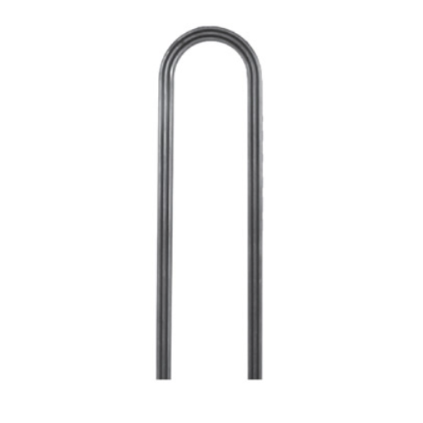 16MM Wrought Iron Square Double Grooved Hoop Top Bar with 100MM Center