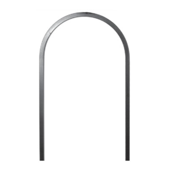 Wrought Iron  16mm Square Plain Hoop Top Bar with 300mm Center