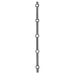 Wrought Iron 18mm Square Plain Bar 2000mm Long With 20mm Square Holes 41/18B