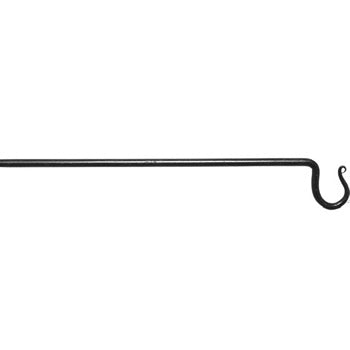 Wrought Iron Plain Round Bar Hanging Basket Bracket 16mm Thick 450mm Long 42/9A