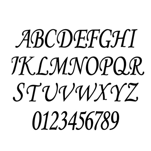 Wrought Iron Italic Capital Letters and Numbers - 100MM High x 6MM ...