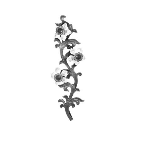 Wrought Iron Daffodil Spray 550MM x 200MM