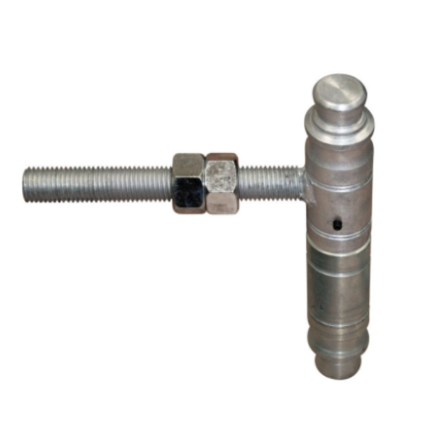 Right Hand Barrel Hinge Bracket with 265mm Height, 45mm Thread Diameter, and 25mm Diameter, 185mm Length 44/8C1RH