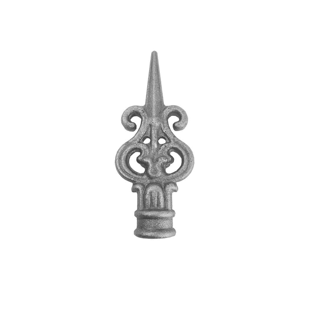 Ornate Spear Top Wrought Iron Railhead 28mm Base 142mm High 60mm Wide 48/54B