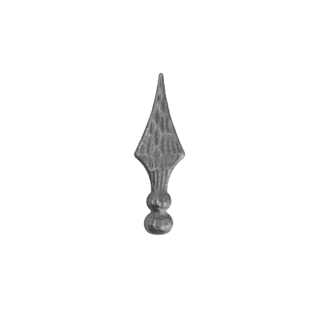 Textured Wrought Iron Railhead 24mm Base 145mm High 48mm Wide 48/27A