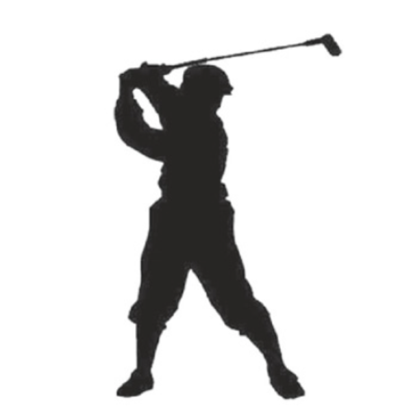 Golfer Silhouette 300MM High x 180MM Wide x 3MM Thick 52/13