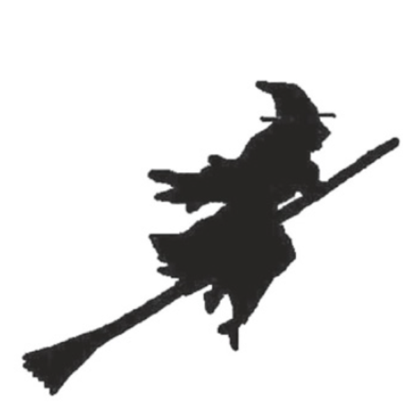 Witch Silhouette 300MM High x 300MM Wide x 3MM Thick 52/17