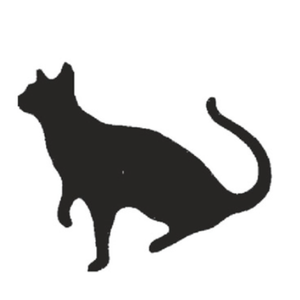 Cat Silhouette 200 High x 215MM Wide x 3MM Thick 53/9