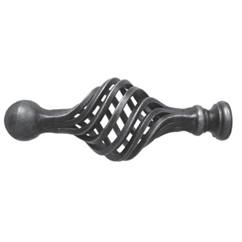 Wrought Iron Curtain Pole End to Suit 12mm / 16mm / 20mm Round Bar 56/10