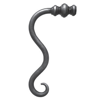 Wrought Iron Curtain Pole End to Suit 12mm / 16mm / 20mm Round Bar 56/12