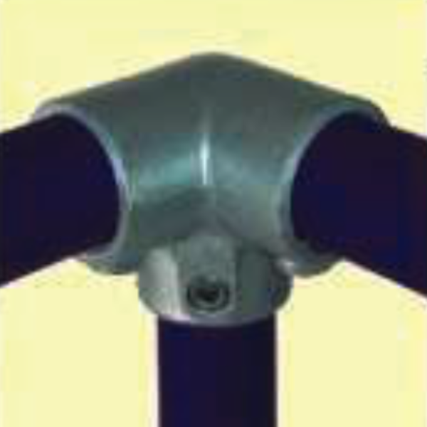 Galvanised 3 Way Corner Key Clamp Bracket for a Tube with a Nominal Bore of 11/4" and Outside Diameter of 42.4MM (60/4A)