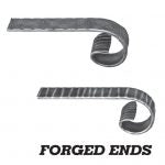 50 x 10mm Wrought Iron Forge End Sweep