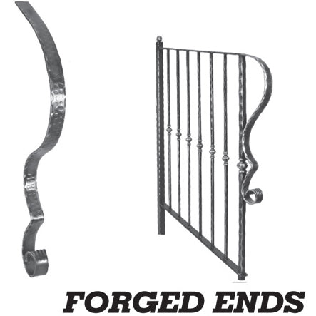 40 x 10mm Wrought Iron Long Shaped Forged Ends – North Valley Components