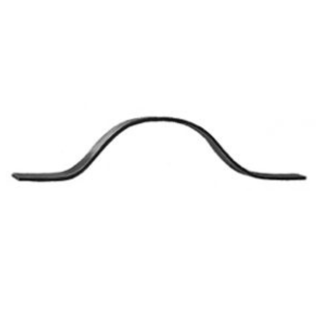 Wrought Iron Flat Bar Short Swept Arch at 1000mm Long, 225mm Rise